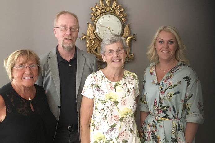 Nyhet_SKPF Pensionärerna_äldreminister_Lena Hallengren Karin Liljestrand, Per Lundström och Berit Bölander från SKPF Pensionärerna, träffade äldreminister Lena Hallengren för ett informellt samtal.