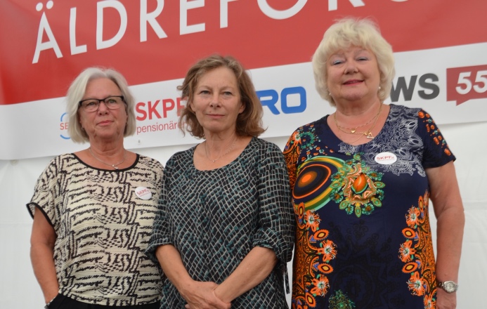 Eleonor Wikman, SKPF Pensionärerna, Marta Szebehely, Stockholms universitet, och Liza di Paolo Sandberg, SKPF pensionärerna. Eleonor Wikman, SKPF Pensionärerna, Marta Szebehely, Stockholms universitet, och Liza di Paolo Sandberg, SKPF pensionärerna.